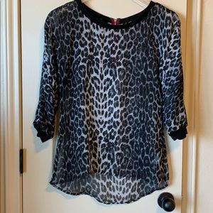 Sheer cheetah print top 🖤